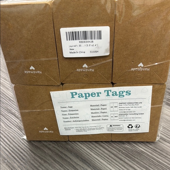 Brown Paper Tags 3.5”x2.4” handmade paper tags new in excellent condition - Picture 1 of 3